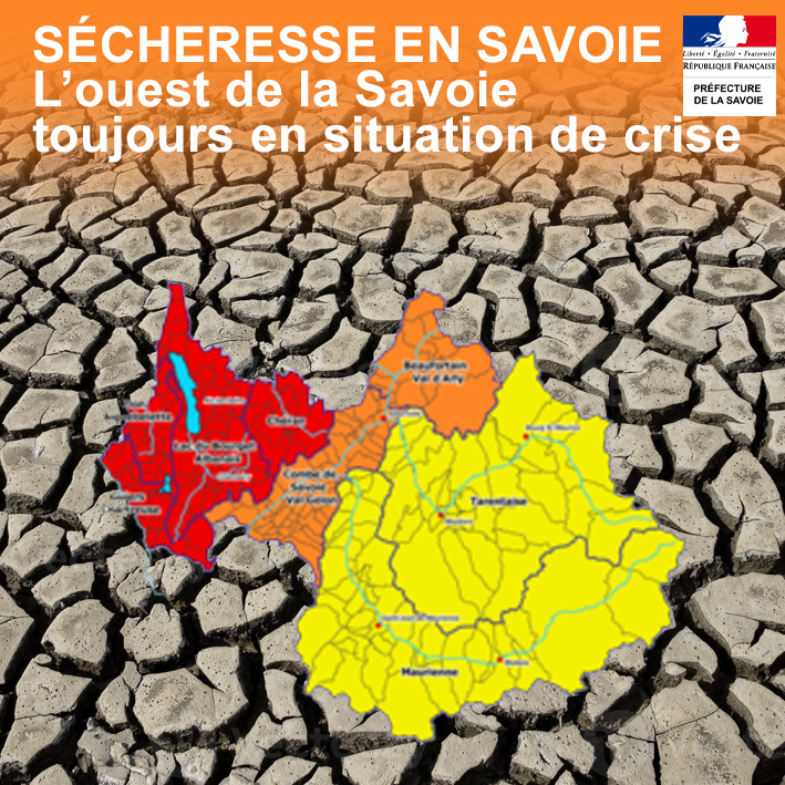 Sécheresse : l’ouest de la Savoie placé en situation de « crise »